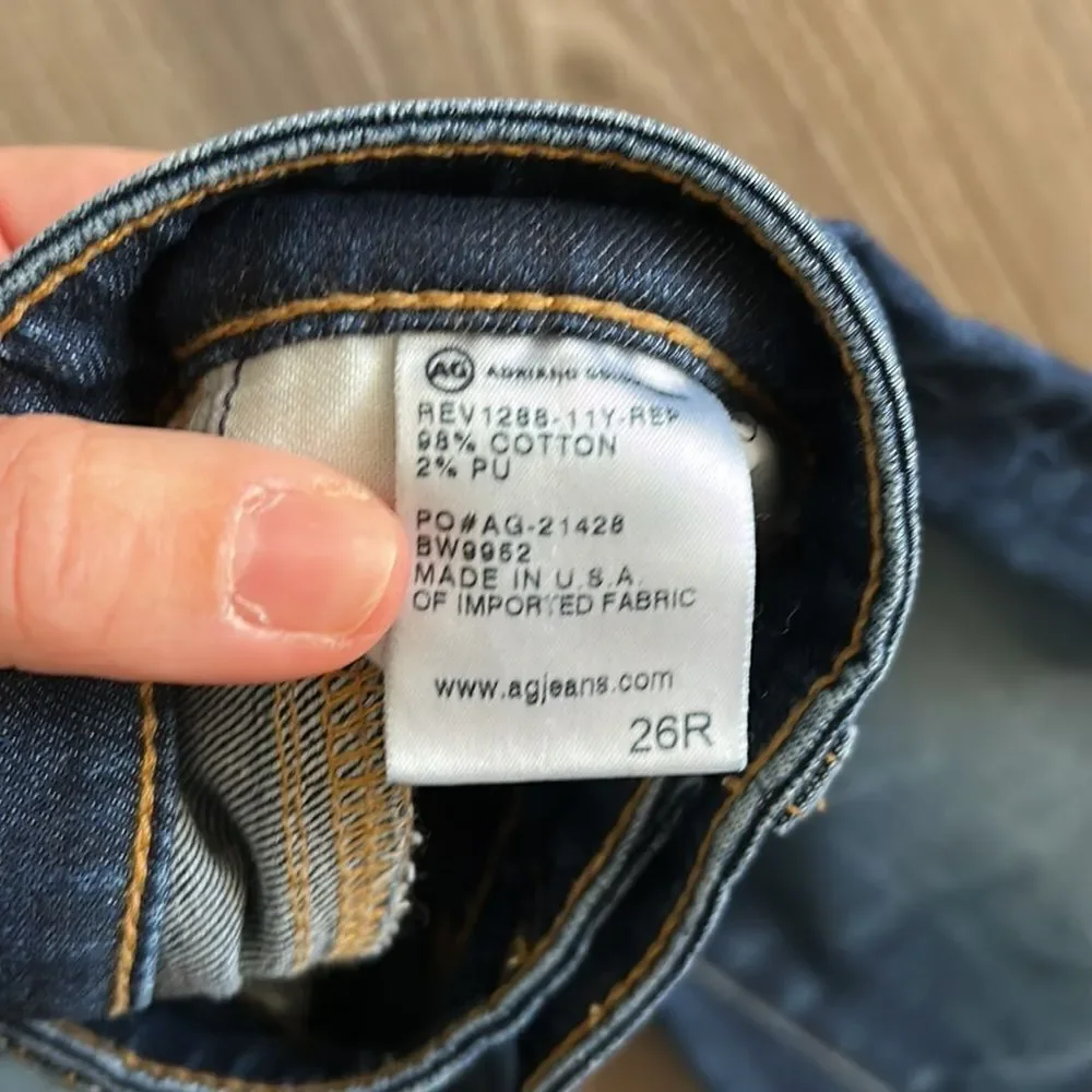 ADRIANO GOLDSCHMIED AG DENIM SUPER SKINNY LEGGING JEAN LIGHT DISTRESSING SIZE 26